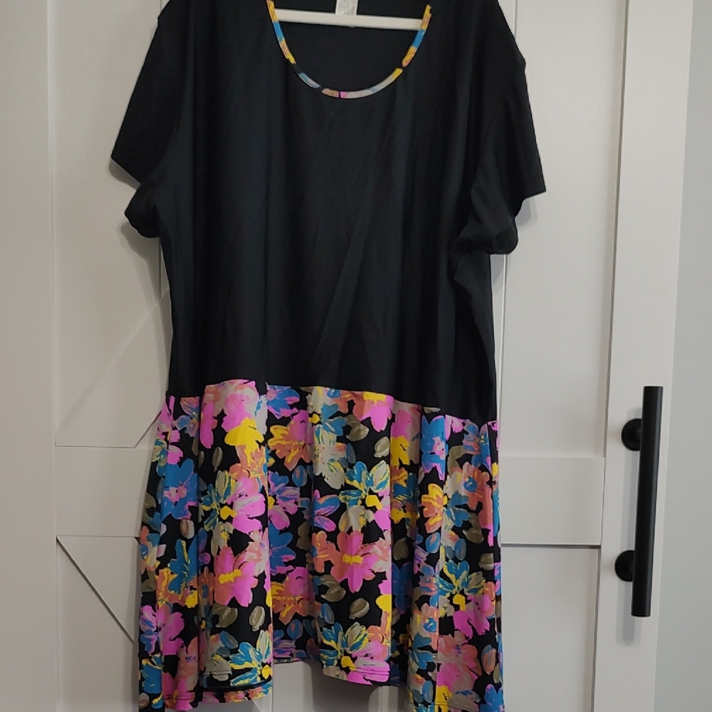 Floral Black Women's Swim One Piece